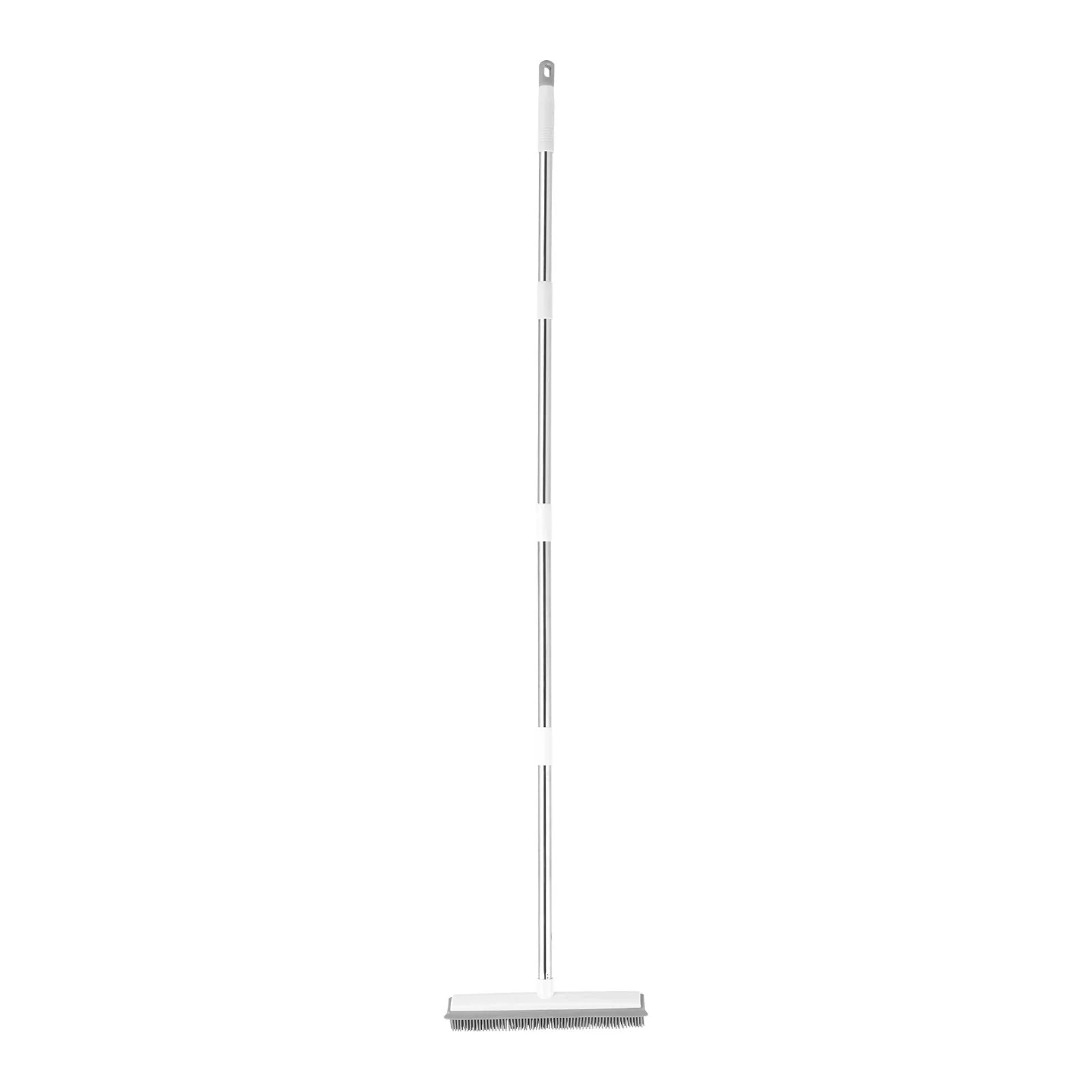 Adjustable Long Handle Rubber Broom for Effective Pet Hair Removal - 58.46 inches