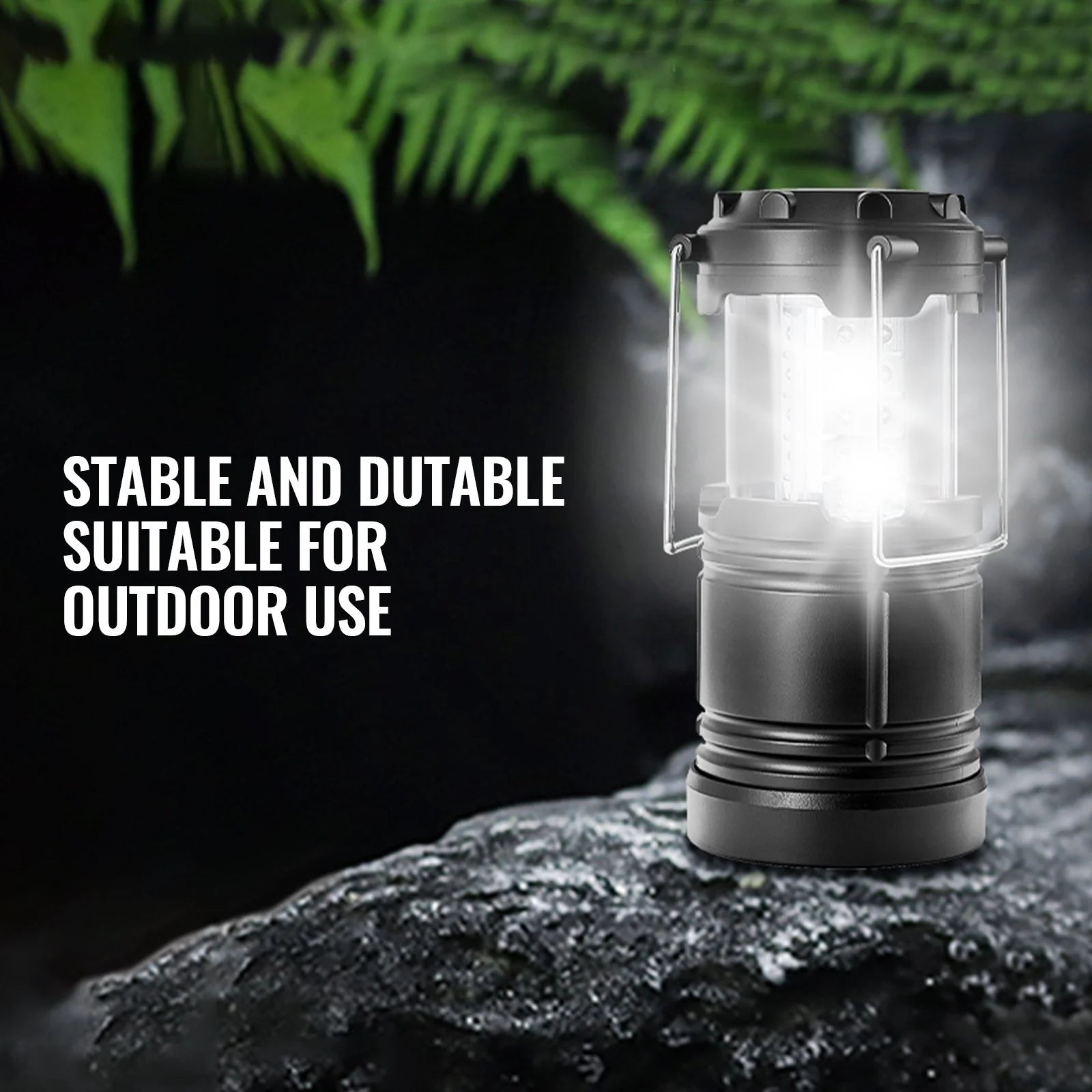 VEVOR Set of 4 Collapsible LED Battery-Powered Camping Lanterns