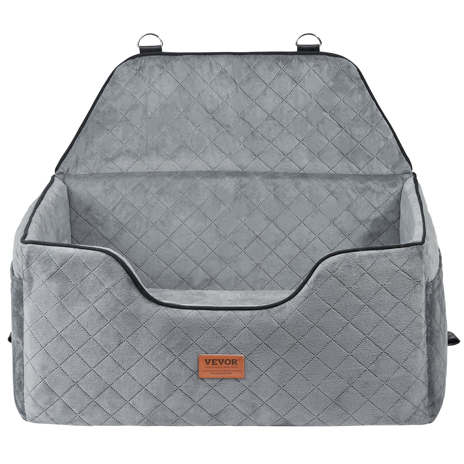 VEVOR Premium Dog Booster Car Seat for Medium to Large Dogs up to 55 lbs - Gray