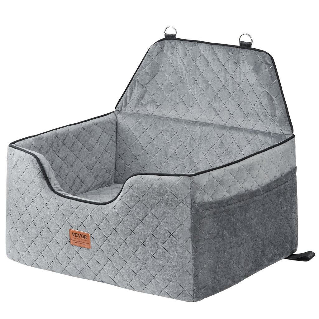 VEVOR Premium Dog Booster Car Seat for Medium to Large Dogs up to 55 lbs - Gray