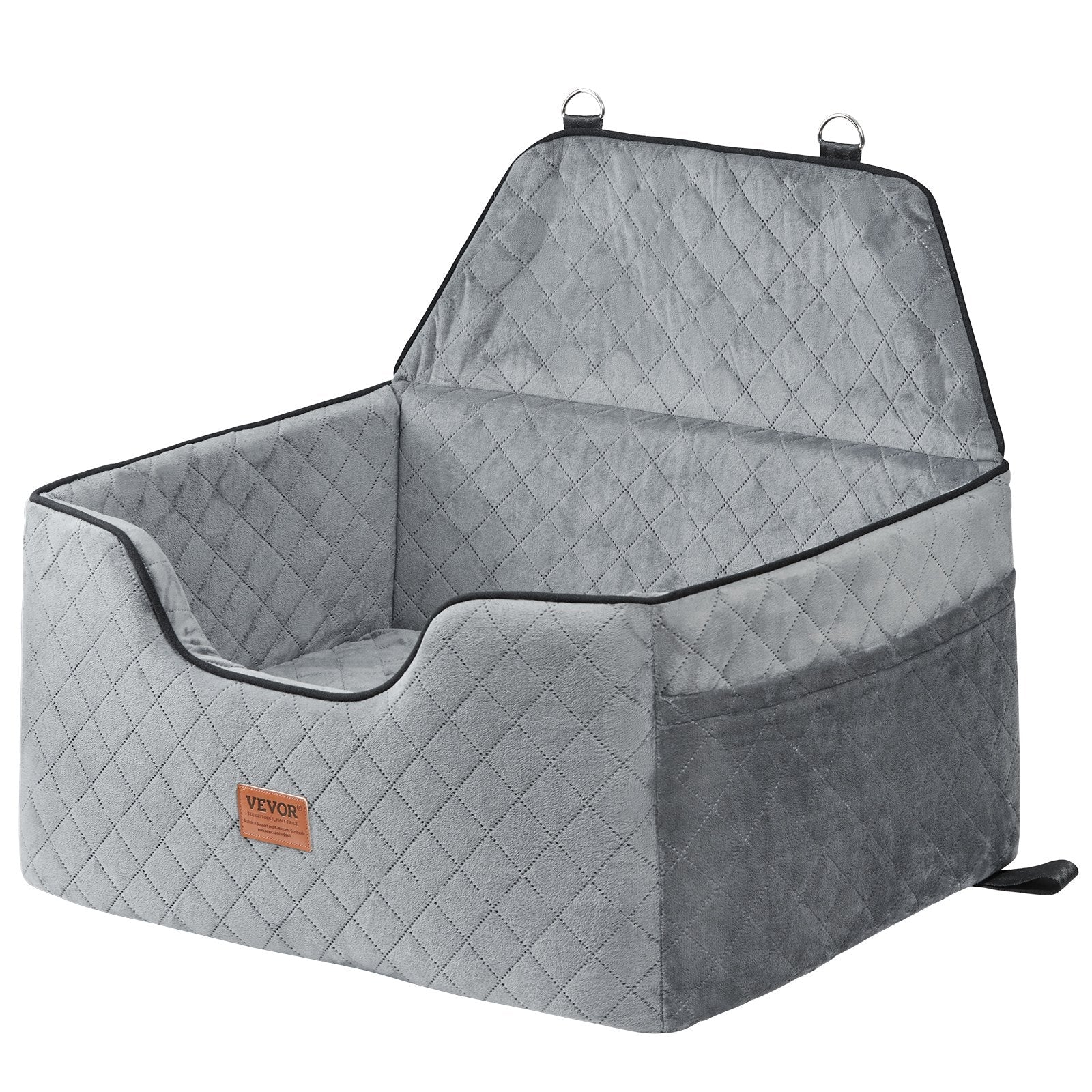 VEVOR Premium Dog Booster Car Seat for Medium to Large Dogs up to 55 lbs - Gray