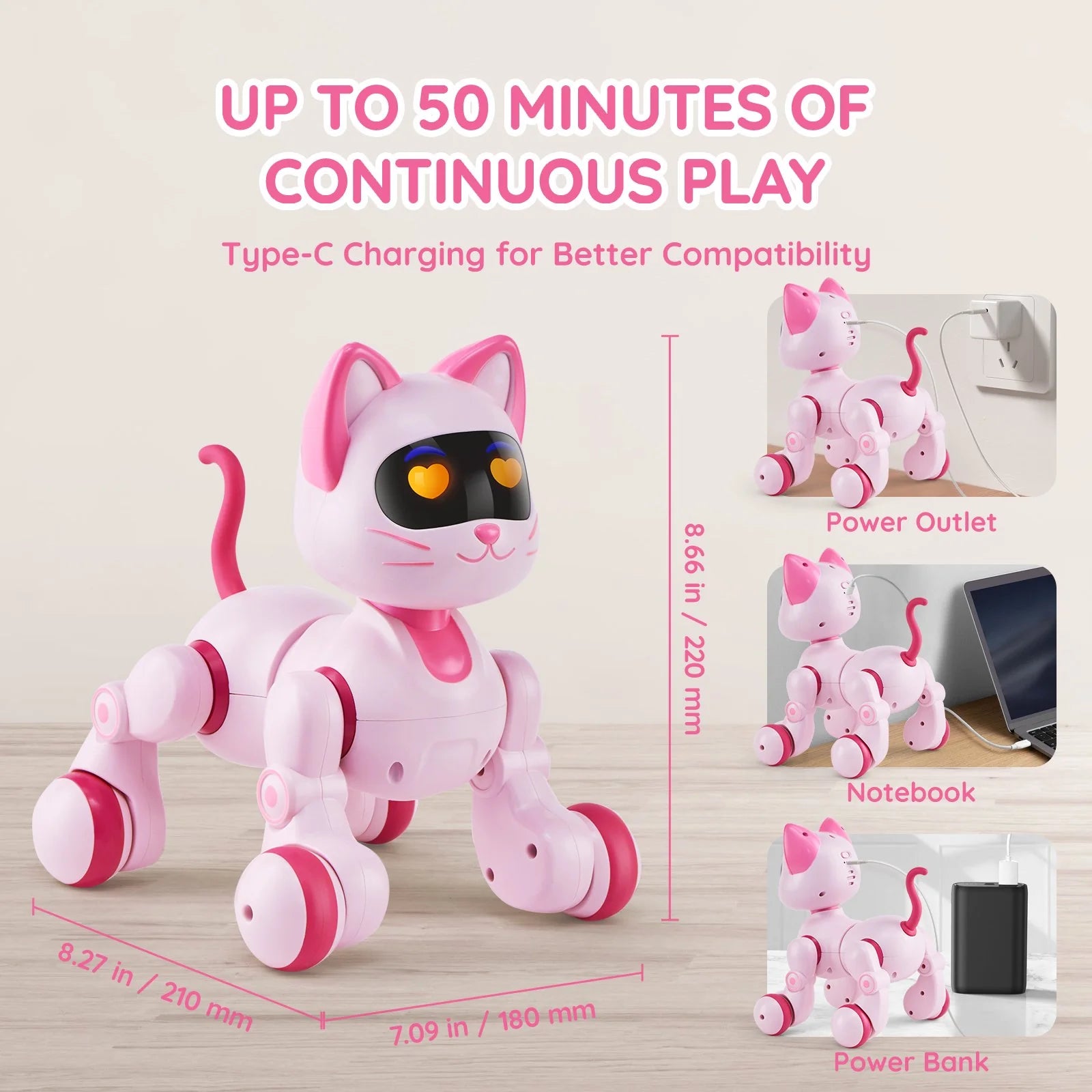 VEVOR Programmable Remote Control Robot Cat Toy for Kids - Interactive Talking and Dancing Features
