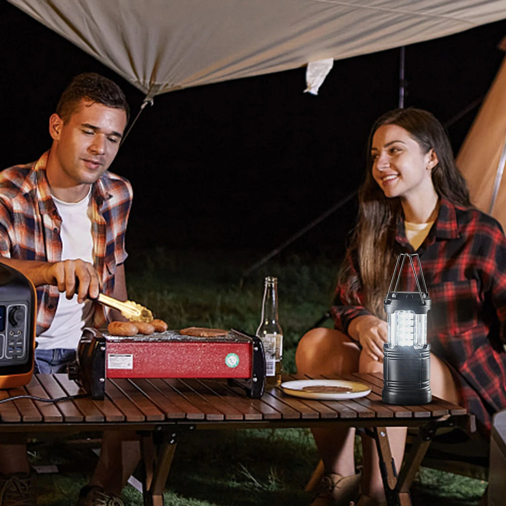 VEVOR Set of 4 Collapsible LED Battery-Powered Camping Lanterns