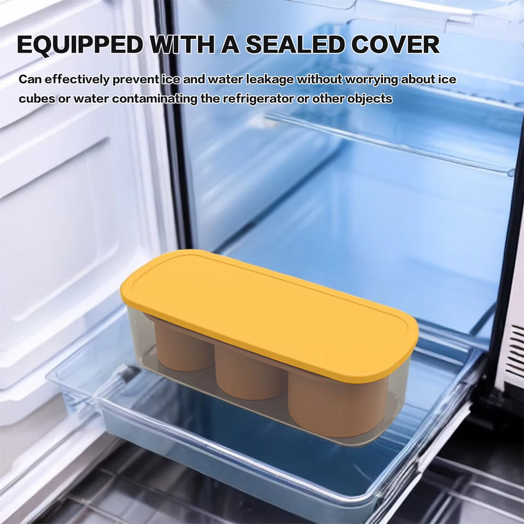 Silicone Ice Cube Molds with Lid for 30/40 Oz Tumblers - Easy Fill and Release Ice Maker Tray