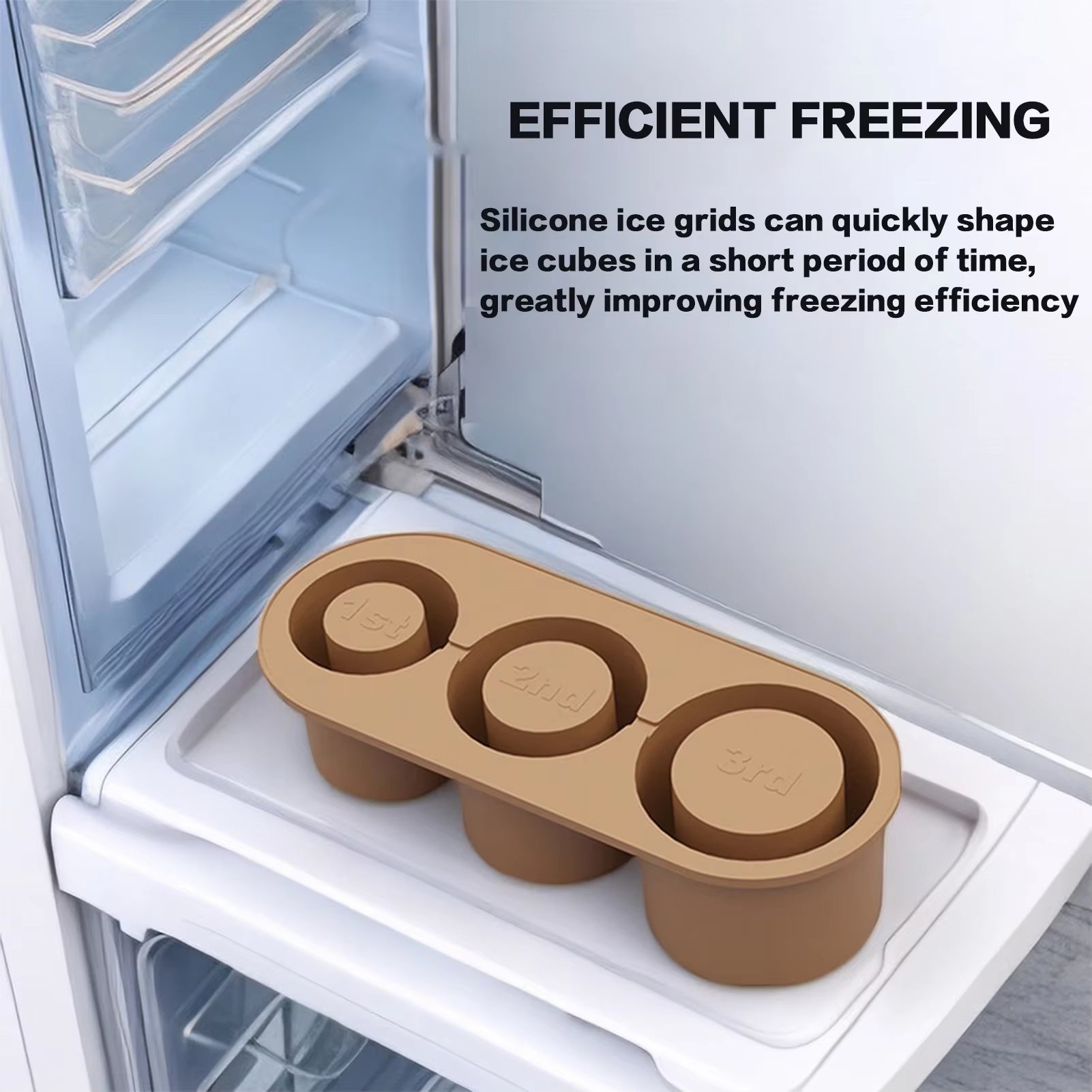 Silicone Ice Cube Molds with Lid for 30/40 Oz Tumblers - Easy Fill and Release Ice Maker Tray